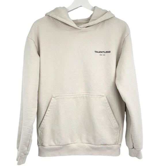 Talentless Circle Logo Hoodie in Bone S - Picture 6 of 10